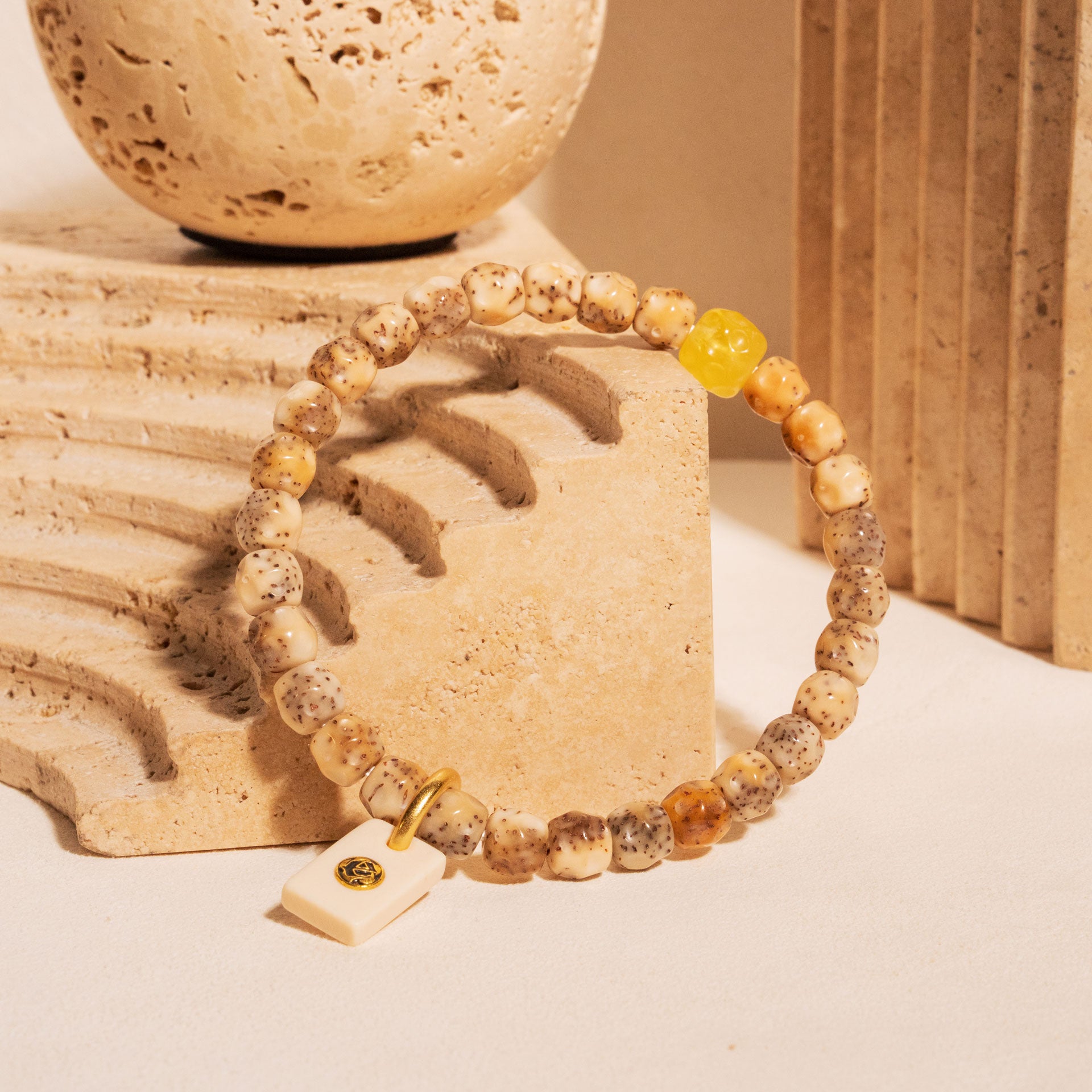 Formless Cuts - Fiery Sunset Golden Honey Amber Stelluna Bracelet