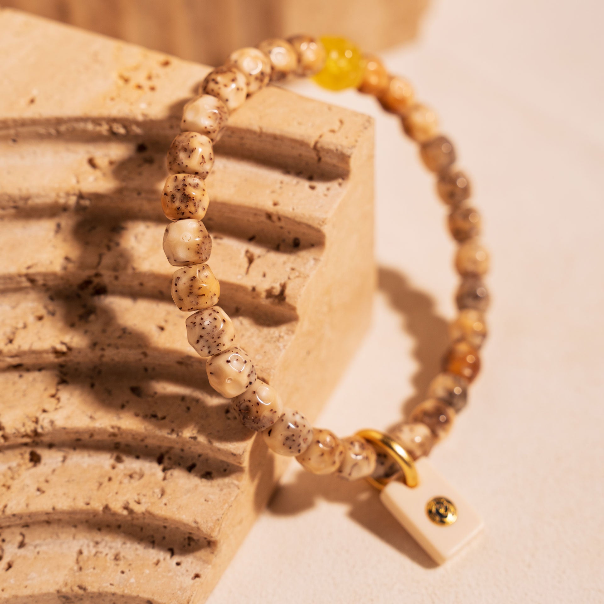 Formless Cuts - Fiery Sunset Golden Honey Amber Stelluna Bracelet