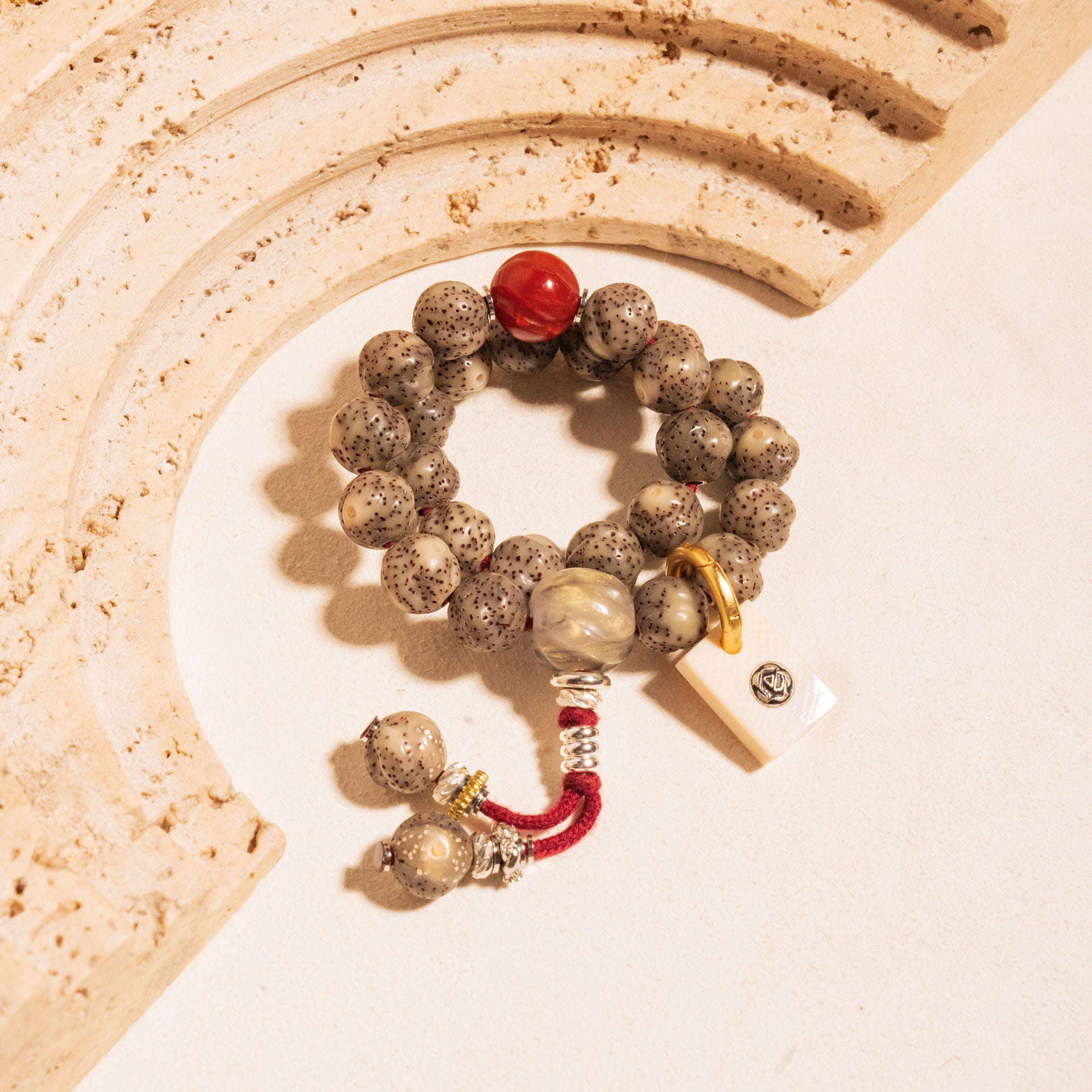 Specialty Cuts – Spiral Twist Red Agate Opal Stelluna Bracelet