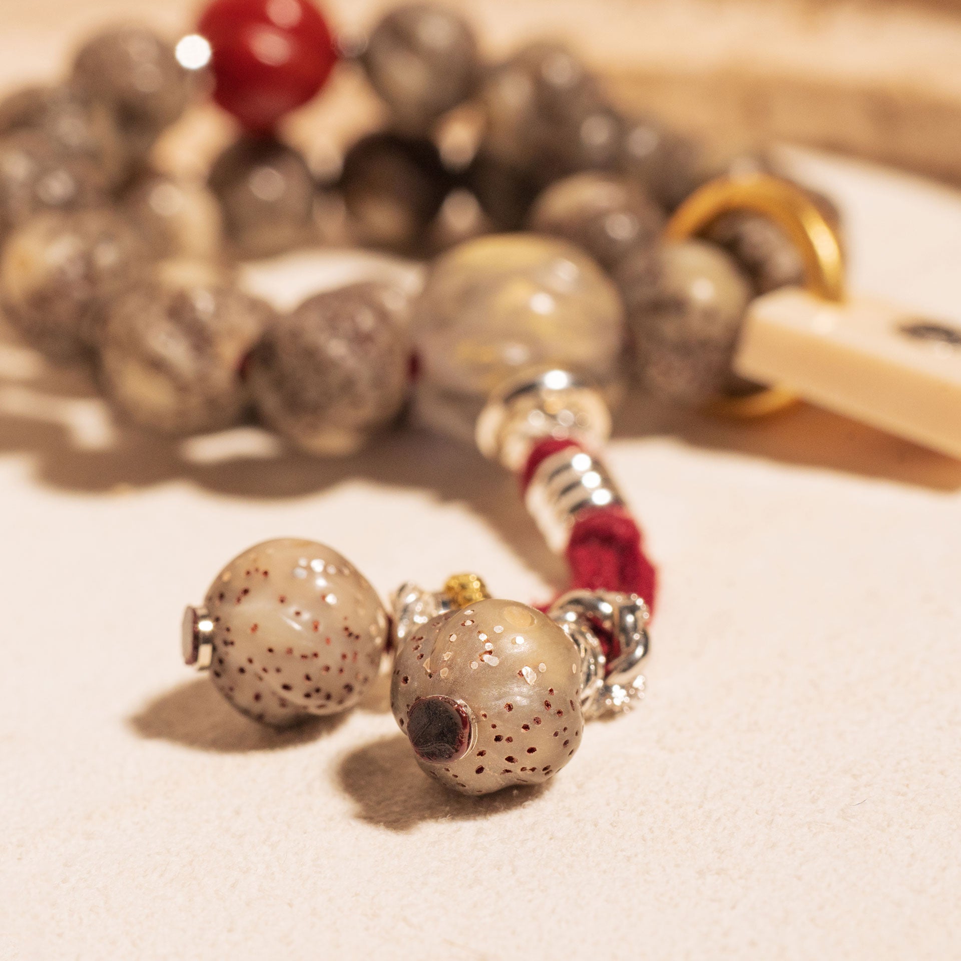 Specialty Cuts – Spiral Twist Red Agate Opal Stelluna Bracelet