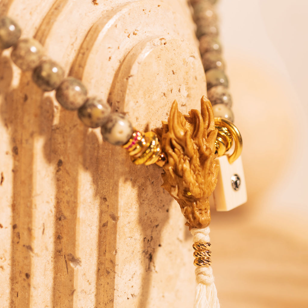 Round Cuts – Bold Dark Large Size Dragon Head Stelluna Necklace