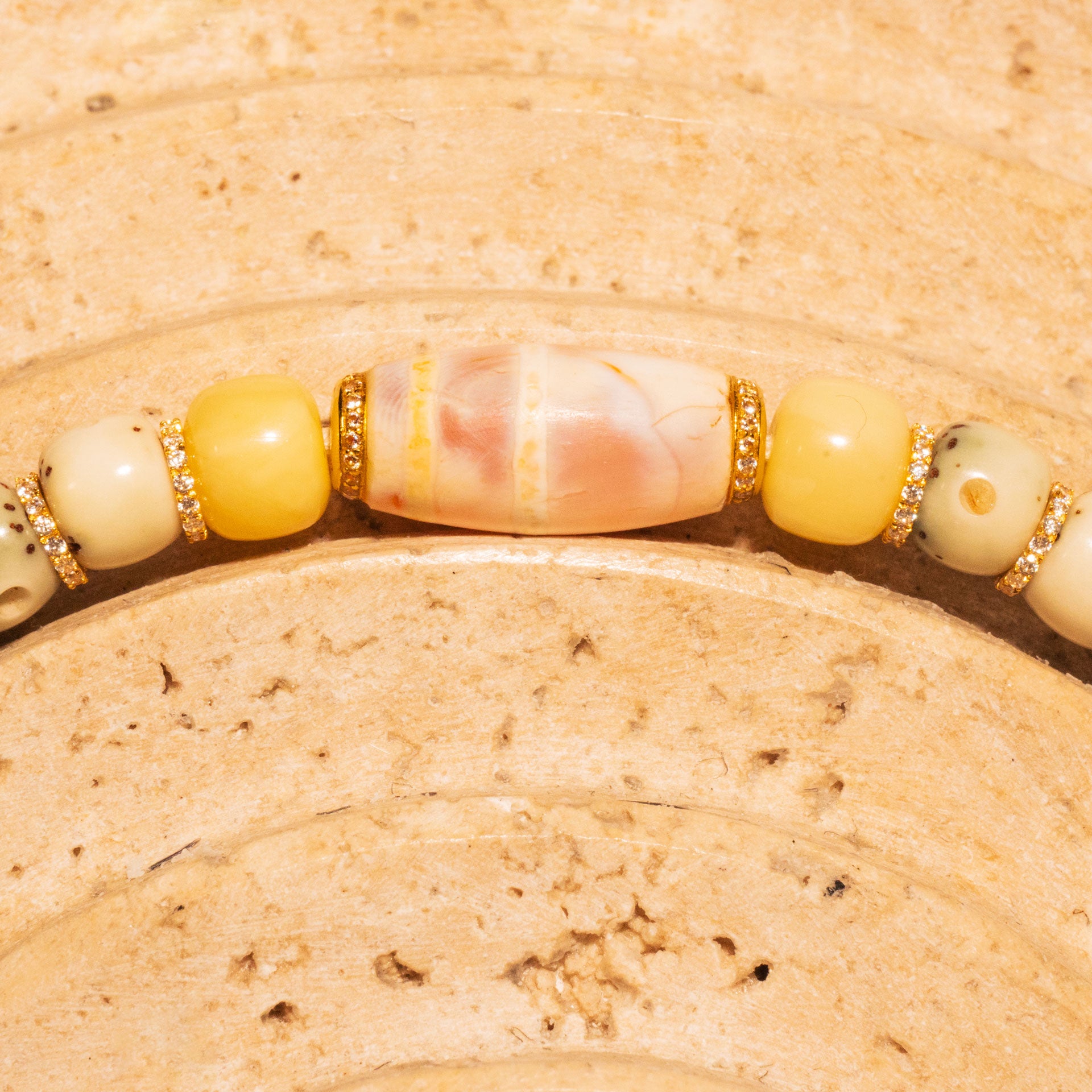 SUPREME - Classic Cuts - Ultimate Luxe 24k Gold & Turquoise & Honey Amber Stelluna Necklace