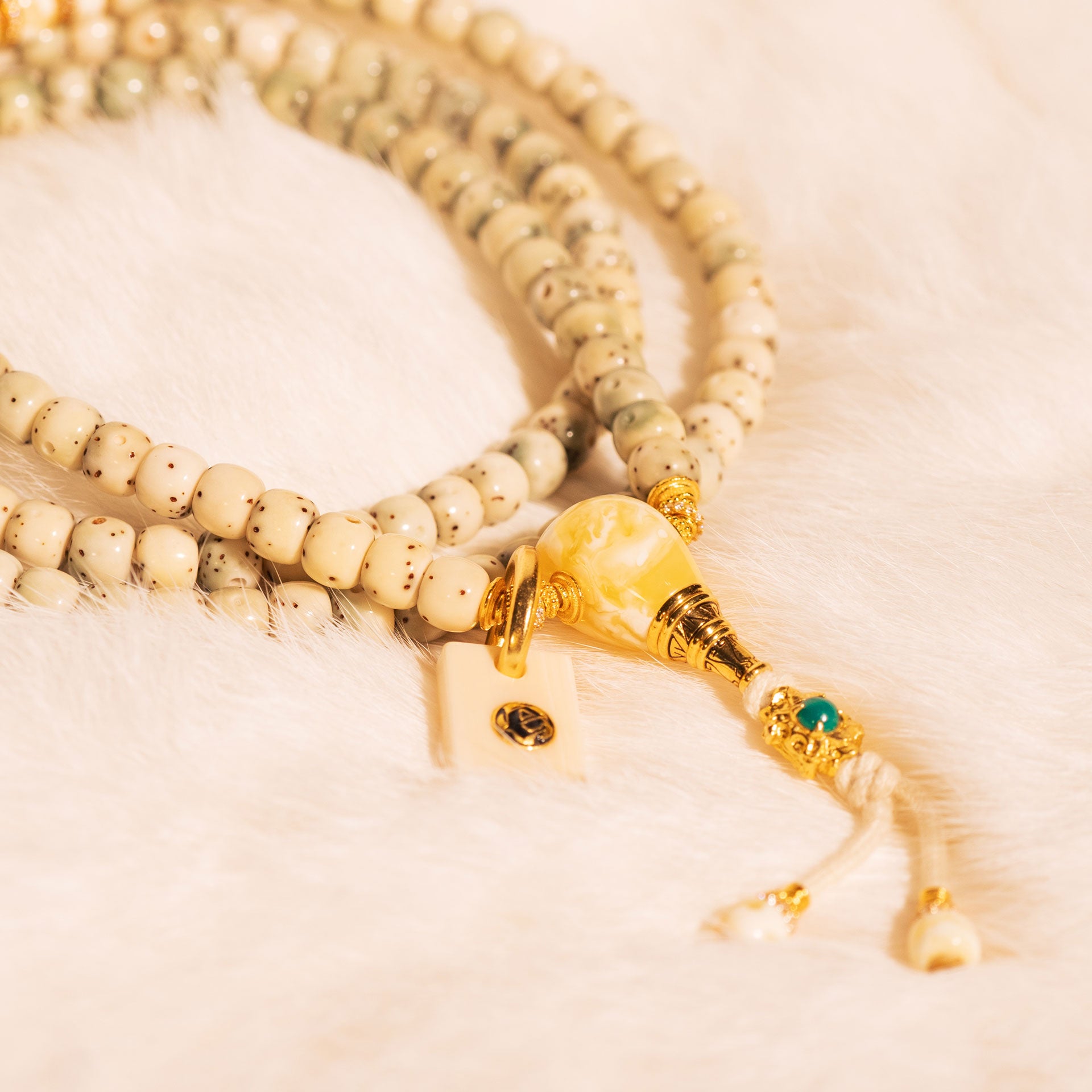 SUPREME - Classic Cuts - Ultimate Luxe 24k Gold & Turquoise & Honey Amber Stelluna Necklace